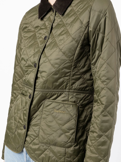Barbour Deveron Quilted Jacket In Grün