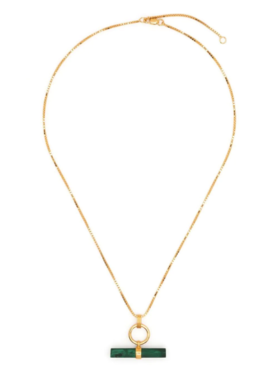 Shop Rachel Jackson Protection T-bar Necklace In Gold