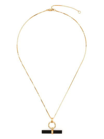 Shop Rachel Jackson Strength Bar Necklace In Gold