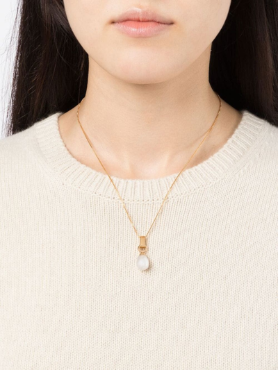 Shop Rachel Jackson Pearl-pendant Chain Necklace In Gold