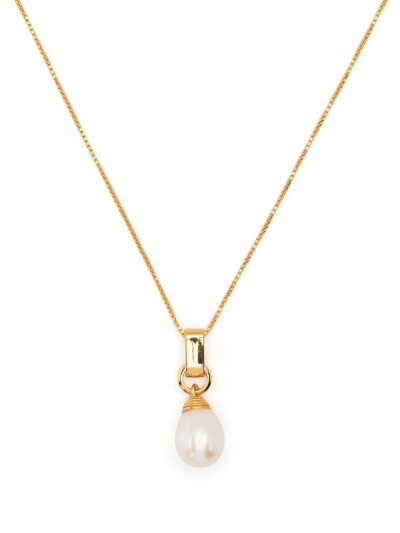 Shop Rachel Jackson Pearl-pendant Chain Necklace In Gold