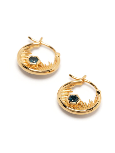 Shop Rachel Jackson Electric Goddess Hoope Earrings In Gold