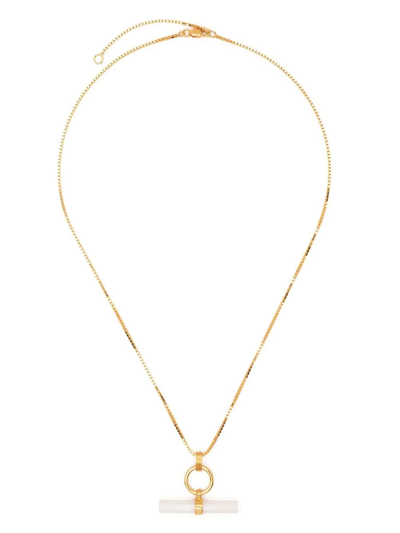Shop Rachel Jackson Balance Pendant Necklace In Gold