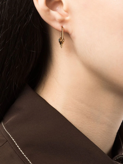 Shop Rachel Jackson Electric Goddess Embellished Earrings In Gold