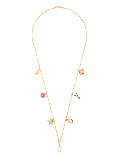 Shop Rachel Jackson Objet Rouve Charm Necklace In Gold