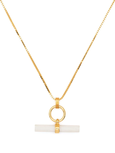 Shop Rachel Jackson Balance Pendant Necklace In Gold