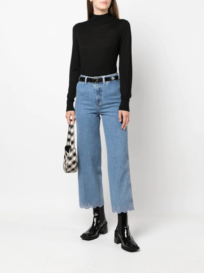 Shop Tommy Hilfiger Patty Cropped Straight Jeans In Blau