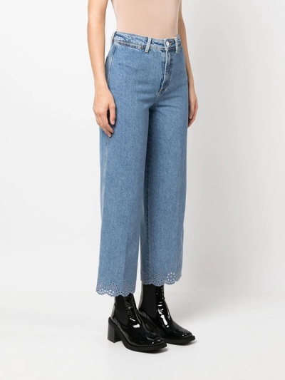 Shop Tommy Hilfiger Patty Cropped Straight Jeans In Blau