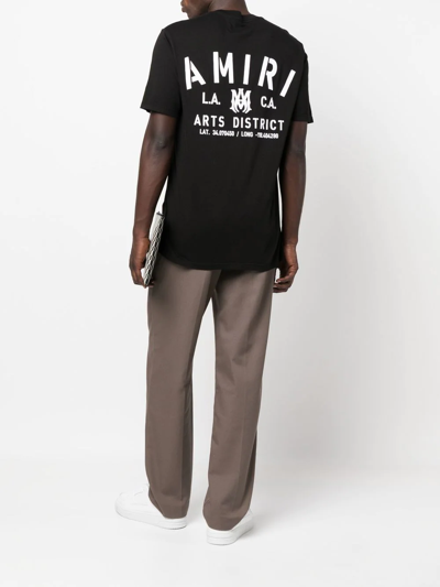 Shop Amiri Logo-print Short-sleeve T-shirt In Schwarz