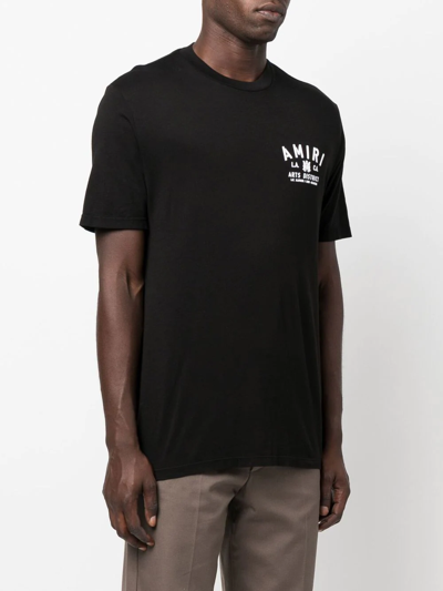 Shop Amiri Logo-print Short-sleeve T-shirt In Schwarz