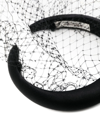 Shop Jennifer Behr Padded Netting Headband In Schwarz