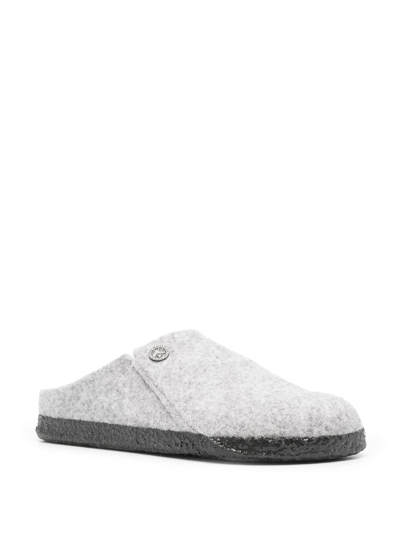 Shop Birkenstock Zermatt Wool Felt Slippers In Grau