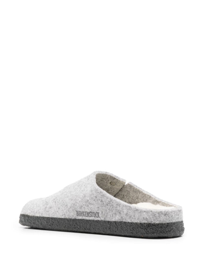 Shop Birkenstock Zermatt Wool Felt Slippers In Grau