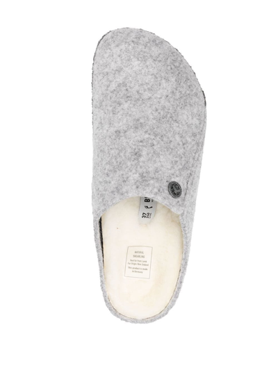 Shop Birkenstock Zermatt Wool Felt Slippers In Grau