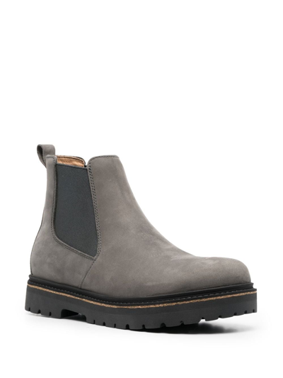 Shop Birkenstock Stalon Leather Boots In Grau