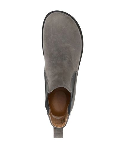 Shop Birkenstock Stalon Leather Boots In Grau