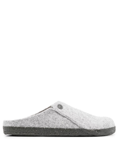 Shop Birkenstock Zermatt Wool Felt Slippers In Grau