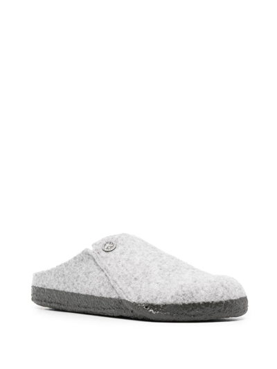 Shop Birkenstock Zermatt Wool Felt Slippers In Grau