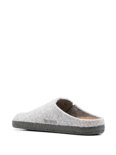 Shop Birkenstock Zermatt Wool Felt Slippers In Grau