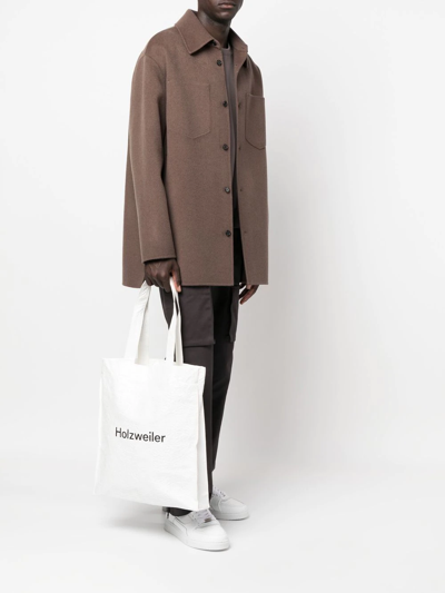 HOLZWEILER SHELTER LOGO-PRINT TOTE BAG 