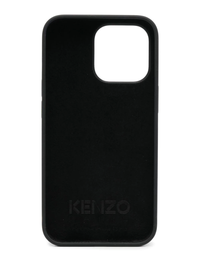 Shop Kenzo Poppy-print Iphone 13 Pro Case In Schwarz