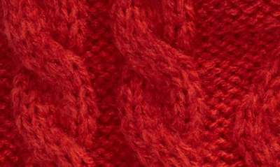 Shop Ugg Pompom Fleece Lined Socks In Poppy Red