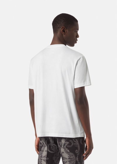Shop Versace Silver Baroque T-shirt, Male, White, Xs