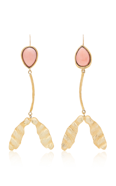 Shop Ulla Johnson Women's Maple Seed Brass Earrings In Gold,white