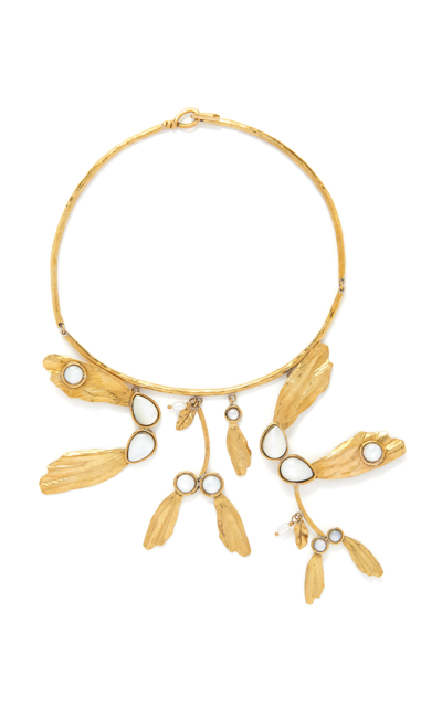 Shop Ulla Johnson Women's Maple Seed Brass Necklace In Gold