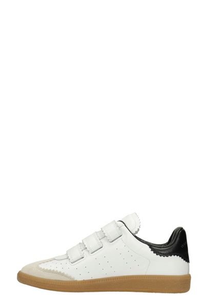 Shop Isabel Marant Beth Sneakers In White Leather
