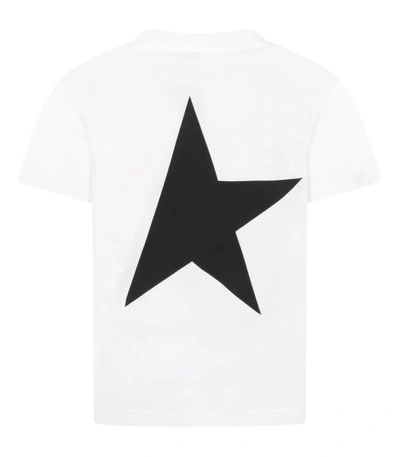 Shop Golden Goose T-shirt With Logo In White