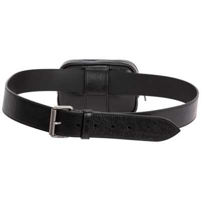 Shop Gucci Leather Belt Bag In Black