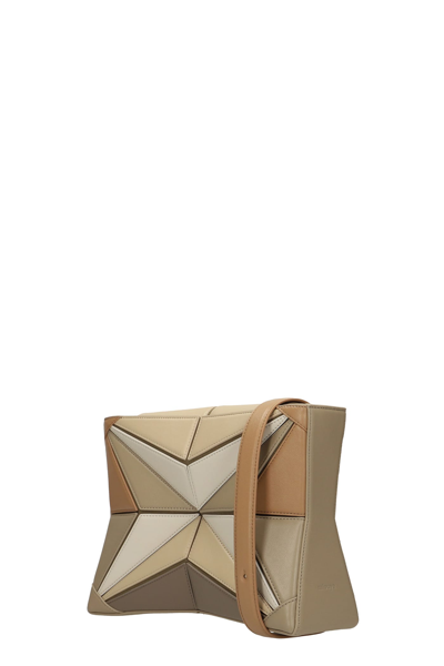 Shop Mlouye Atlas Shoulder Bag In Beige Leather