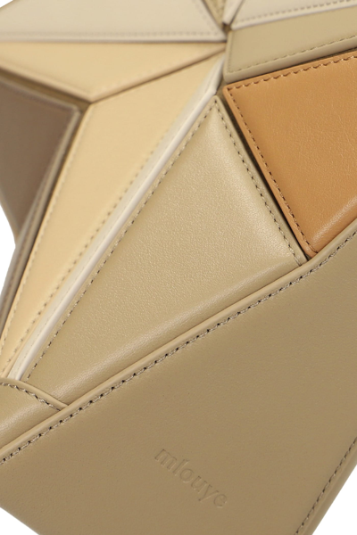 Shop Mlouye Atlas Shoulder Bag In Beige Leather