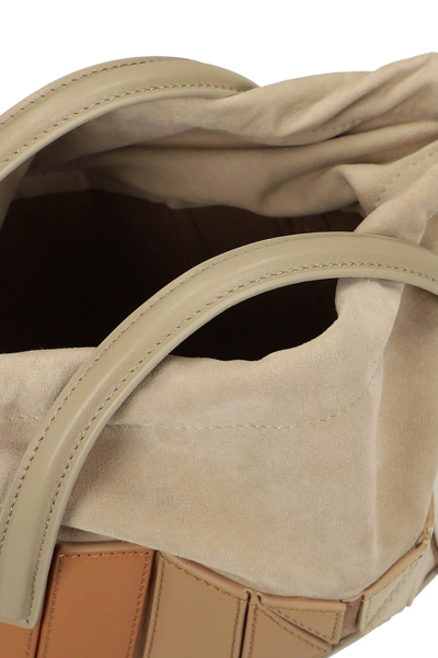 Shop Mlouye Hand Bag In Beige Leather