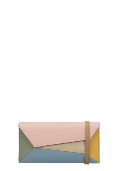 Shop Mlouye Naomi Clutch In Rose-pink Leather