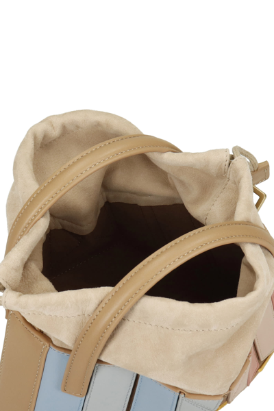 Shop Mlouye Mini Sera Tote Hand Bag In Beige Leather