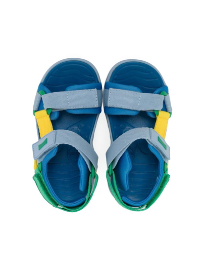 Camper Colour-block Touch-strap Sandals In Blue