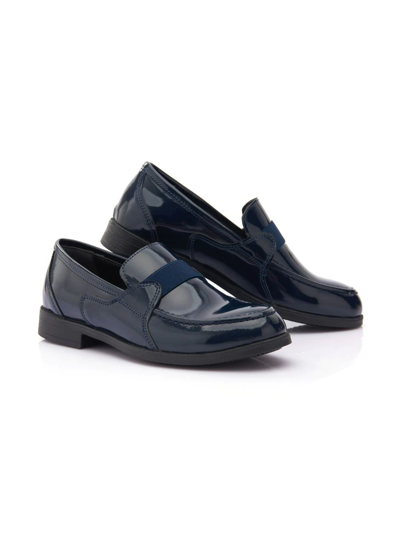 Shop Moustache Patent Leather Loafers In Blue