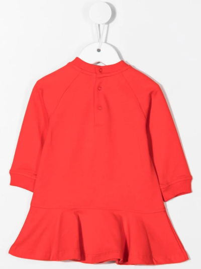 Shop Moschino Cotton T-shirt Dress In Red
