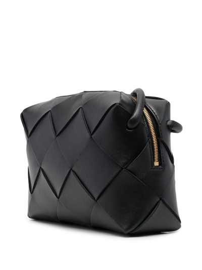 Shop Bottega Veneta Interwoven-design Cross Body Bag In Black