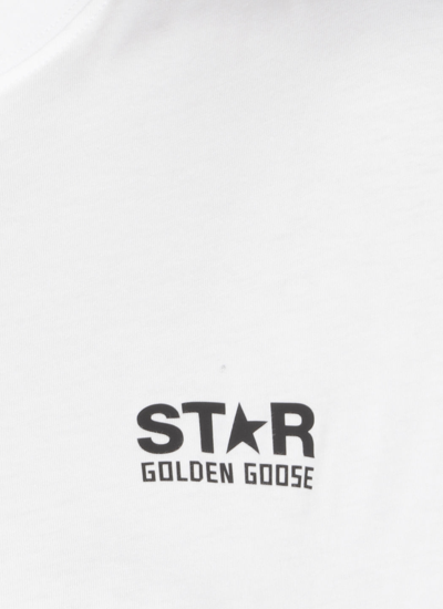 Shop Golden Goose T-shirts And Polos In Optic White/black