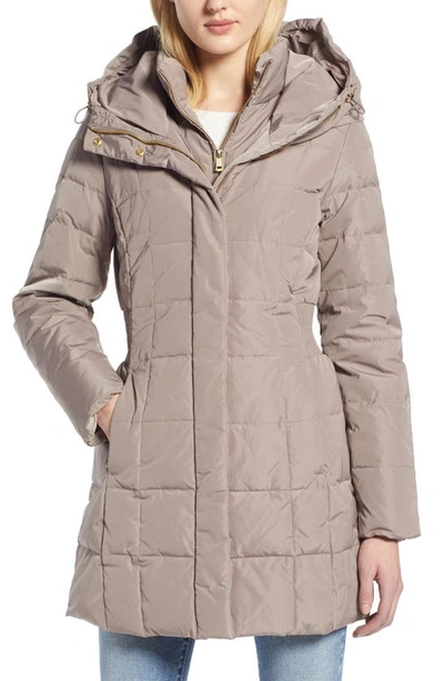 Shop Cole Haan Signature Bib Inset Coat In Cashew