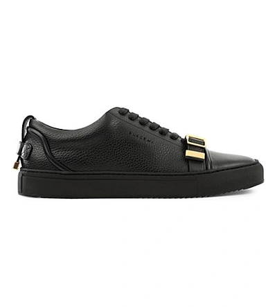 Shop Buscemi 50mm Leather Low-top Trainers In Black