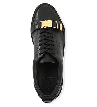 Shop Buscemi 50mm Leather Low-top Trainers In Black