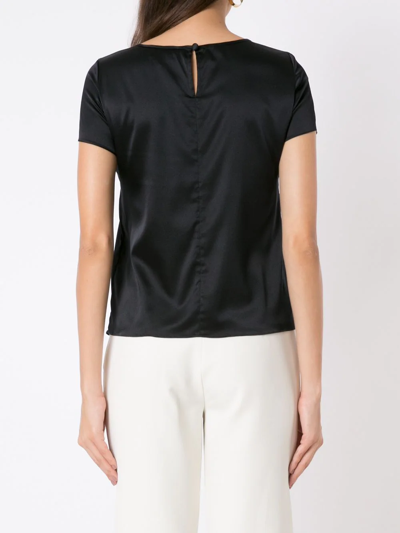 Emporio Armani Silk Blouse In Blue