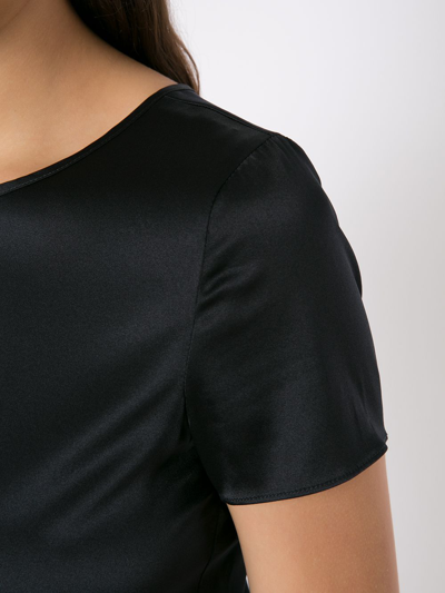 Shop Emporio Armani Silk Blouse In Blue