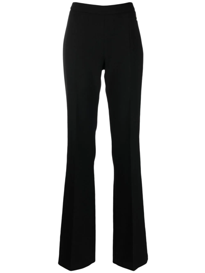 Shop Just Cavalli Logo-plaque Flared Tailored Trousers In Black