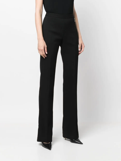 Shop Just Cavalli Logo-plaque Flared Tailored Trousers In Black