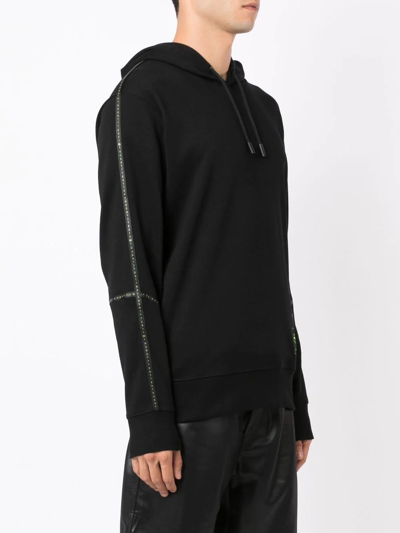 Shop Hugo Denry Logo-tape Hoodie In Black